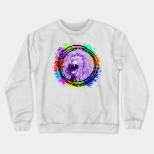Colourful Rainbow Lion Explosion Crewneck Sweatshirt